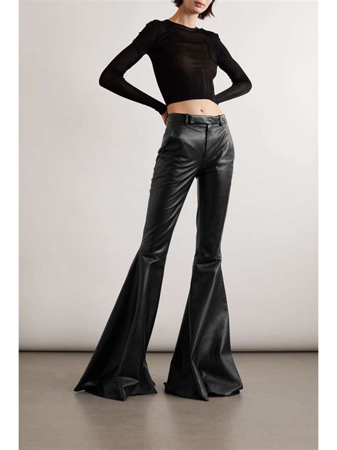 ysl leather pants|saint laurent denim pants.